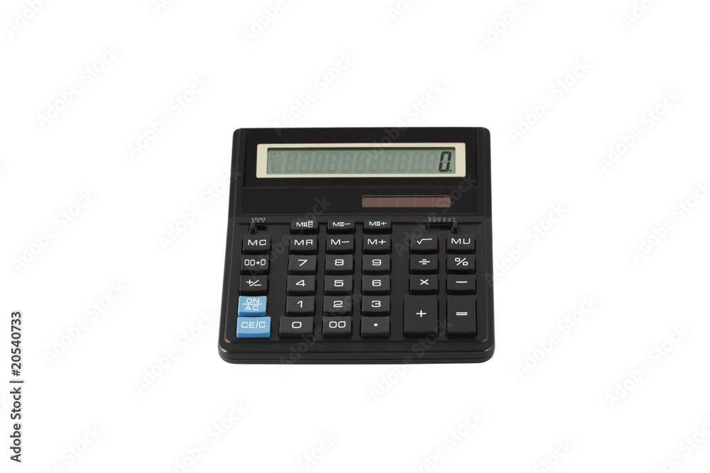 Accounting calculator isolated on the white background Accounting calculator isolated on the white background