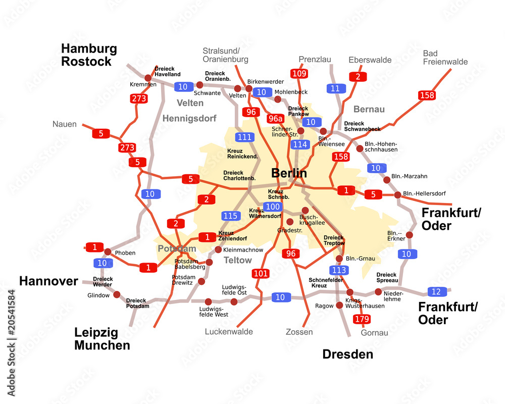 Fototapeta premium berlin city vector map