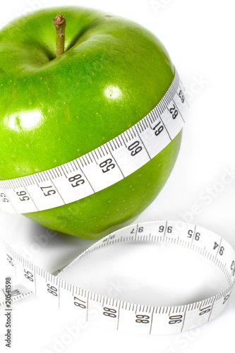 Green apples measured the meter, sports apples