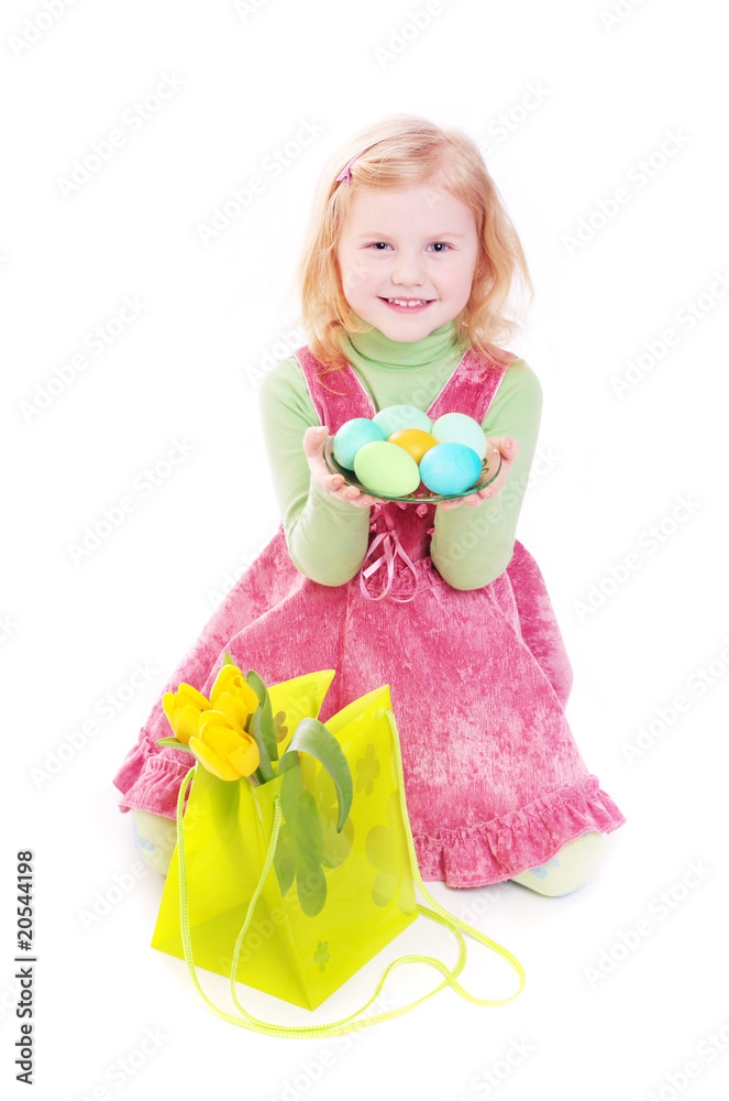 girl with easter egg