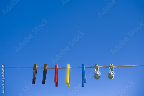Washing Line and Clothes Peg Background