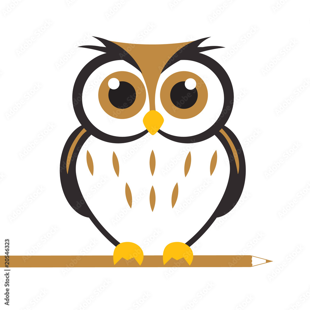 Naklejka Wektor ładny sowa
