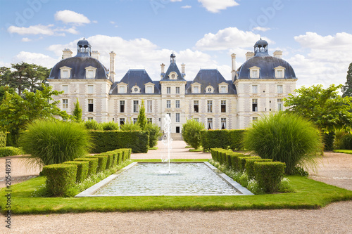 Cheverny Chateau. View from apprentice's garden, France photo