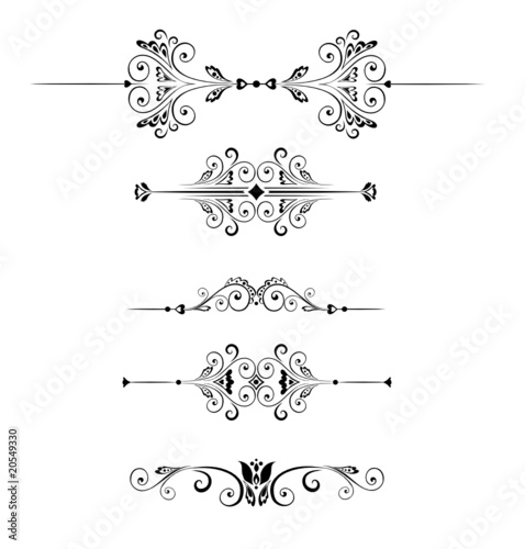 Set of decorative border