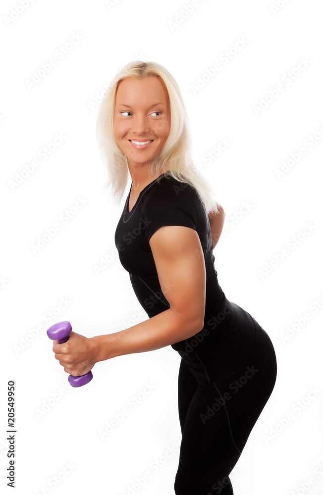 Happy athlete doing exercise Happy athlete doing exercise