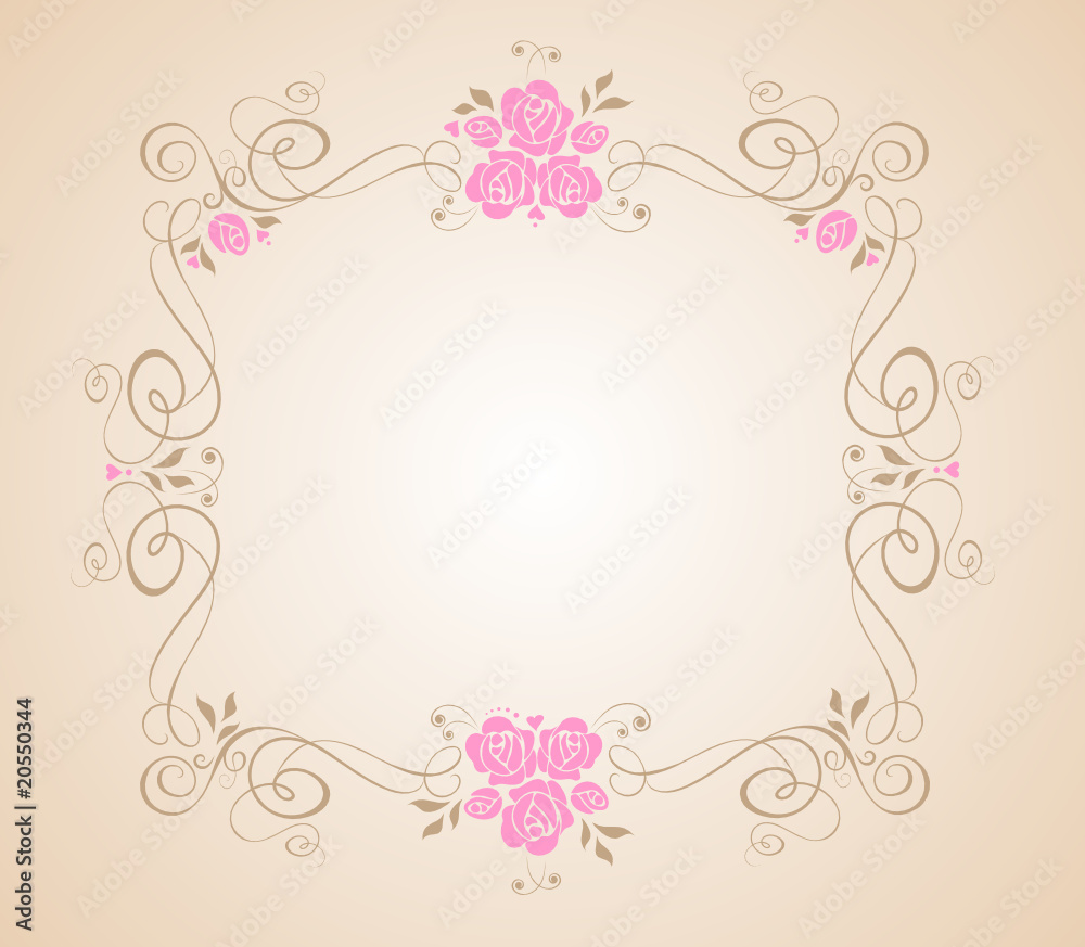 Wedding floral frame Wedding floral frame