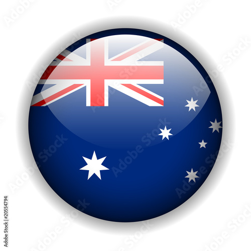 Australia flag button, vector