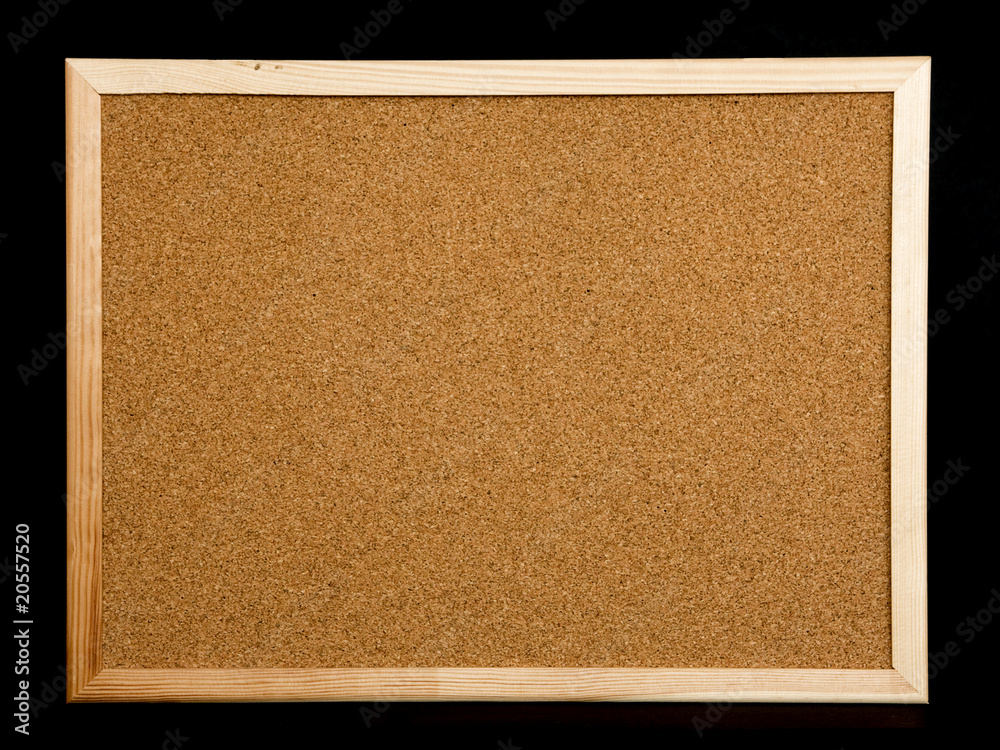 Fototapeta premium cork board on black background