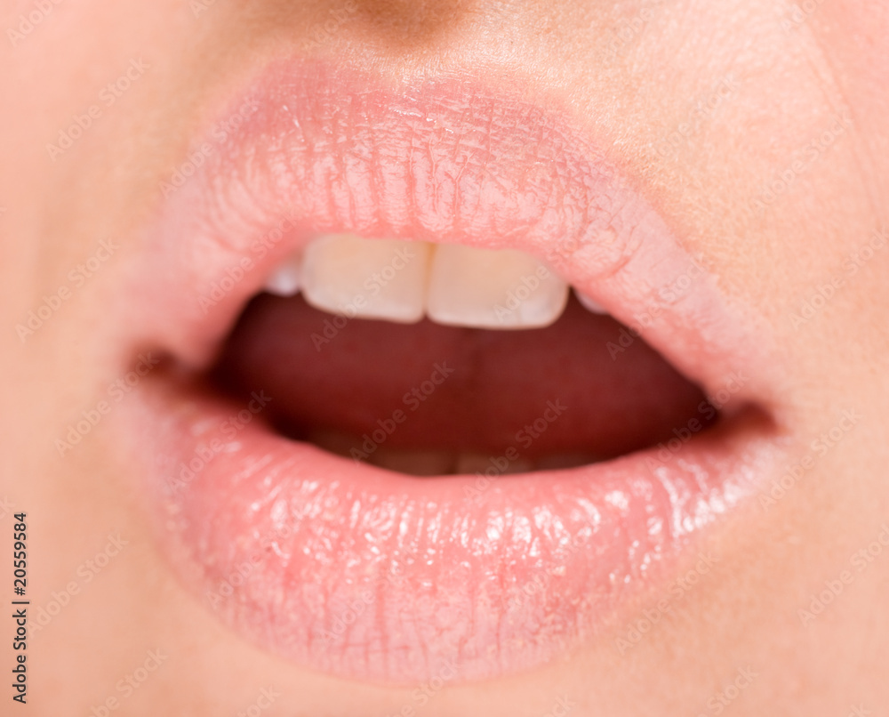 Fototapeta premium Opened sexy female lips