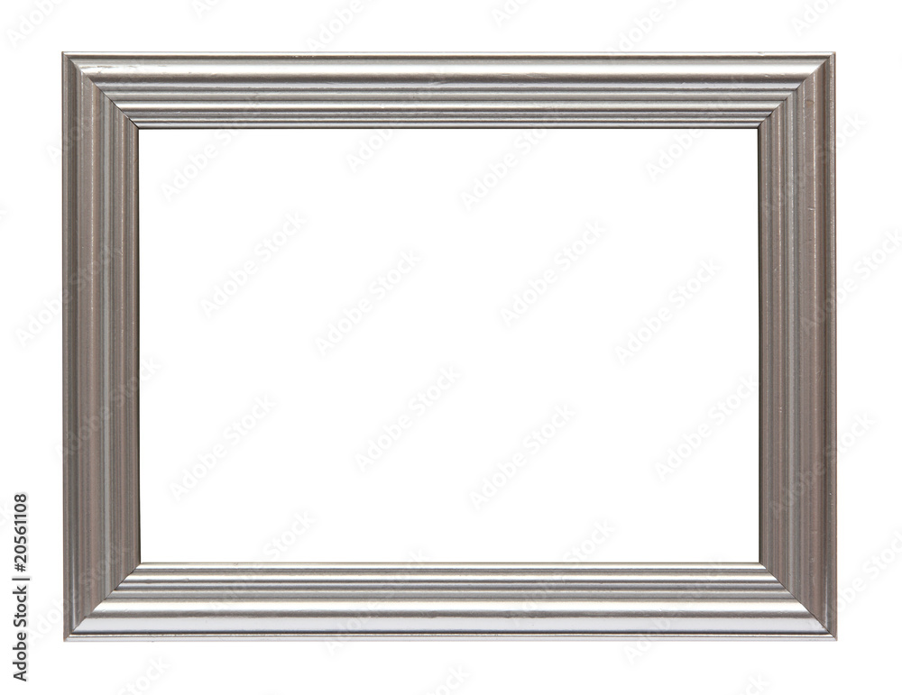 Silver frame isolated on white background Silver frame isolated on white background