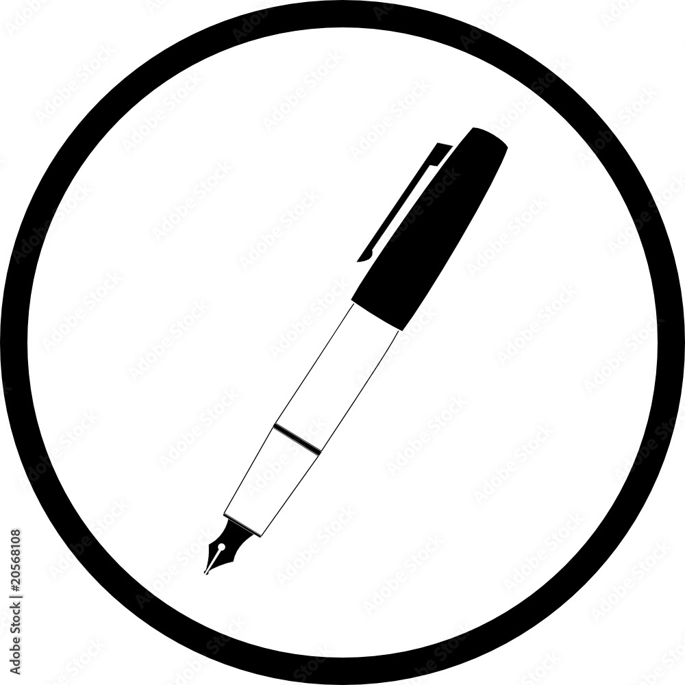 vector icon of fountain pen vector icon of fountain pen