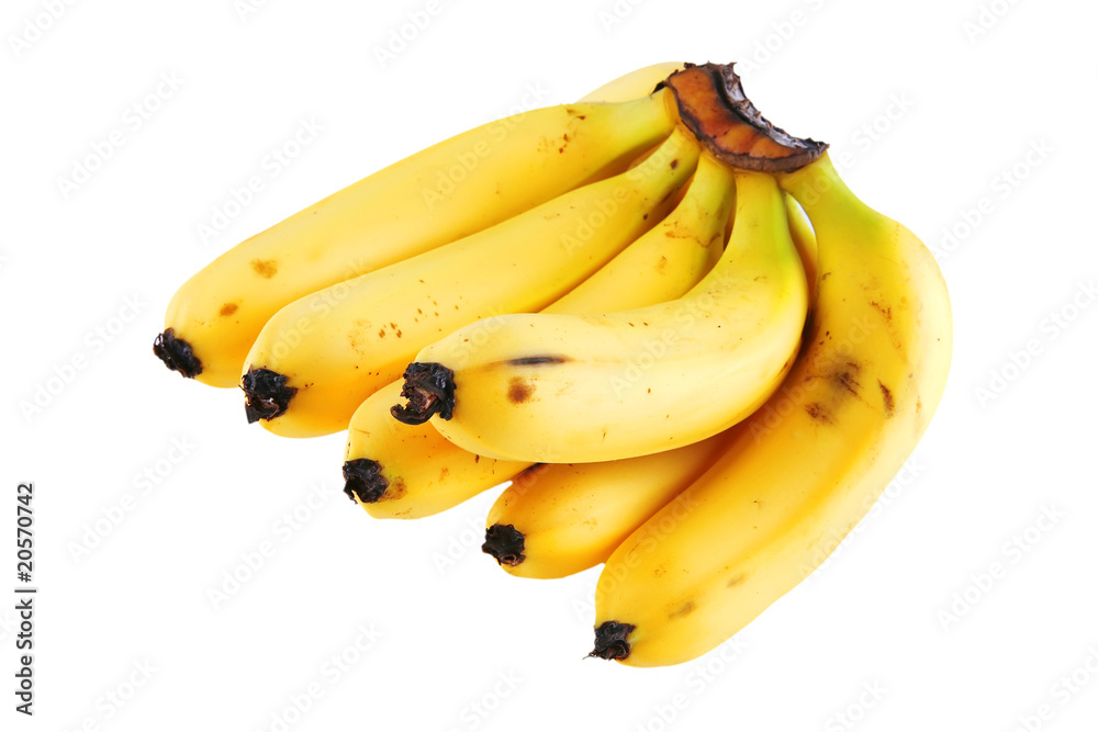 banana over white