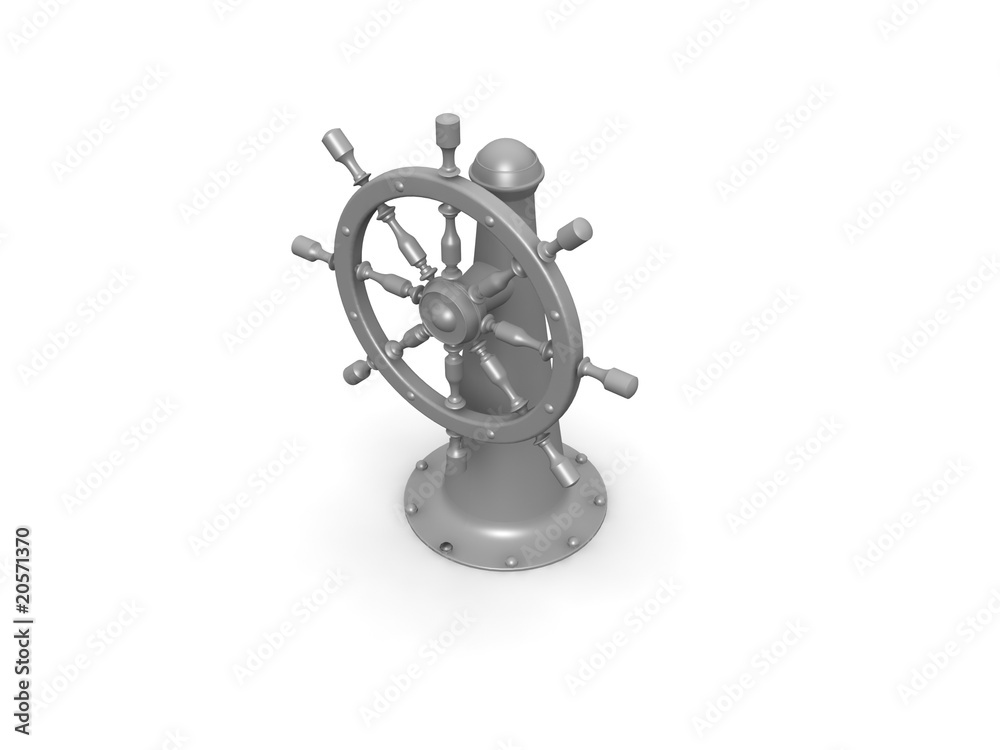 Obraz premium steering wheel isolated on white background