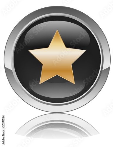 GOLD STAR Web button (popstars gossip celebrity party news gold)