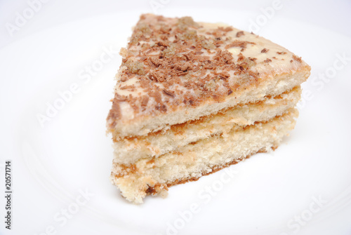 slice of cake isolated