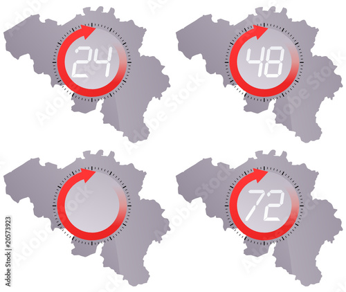 Délai de livraison rouge en Belgique (détouré)