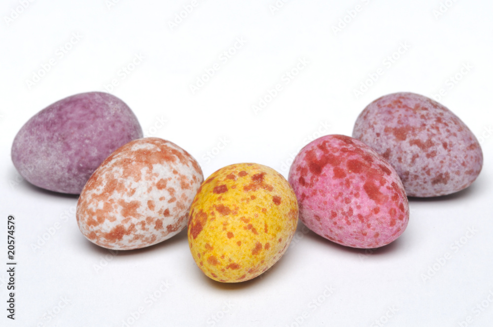 Five Mini Chocolate easter eggs Five Mini Chocolate easter eggs