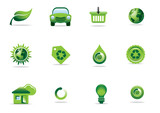 Environmental Web icons - Green