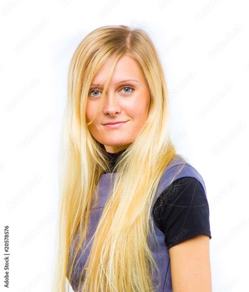 Naklejka premium active woman isolated portrait