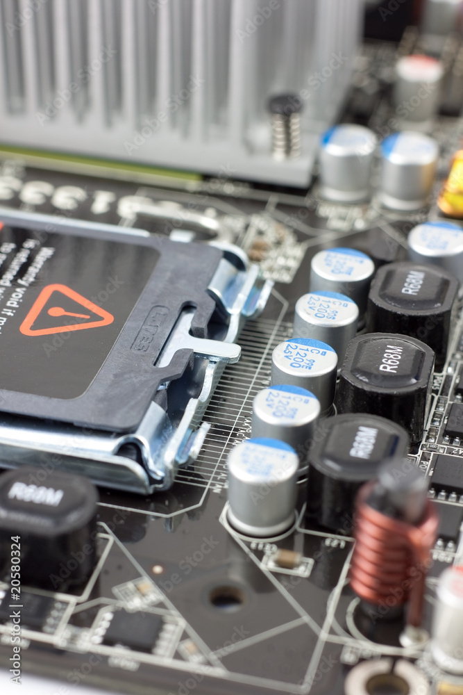 Naklejka premium computer mainboard electronic components