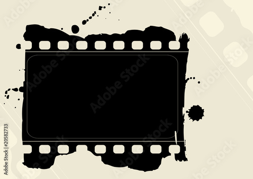 Grunge film frame with space for your image - vector