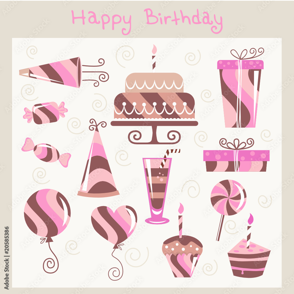 birthday design elements birthday design elements