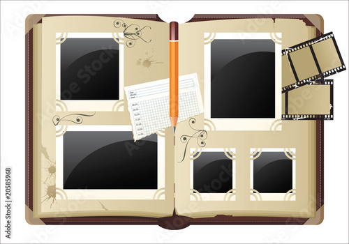 retro-styled photo album