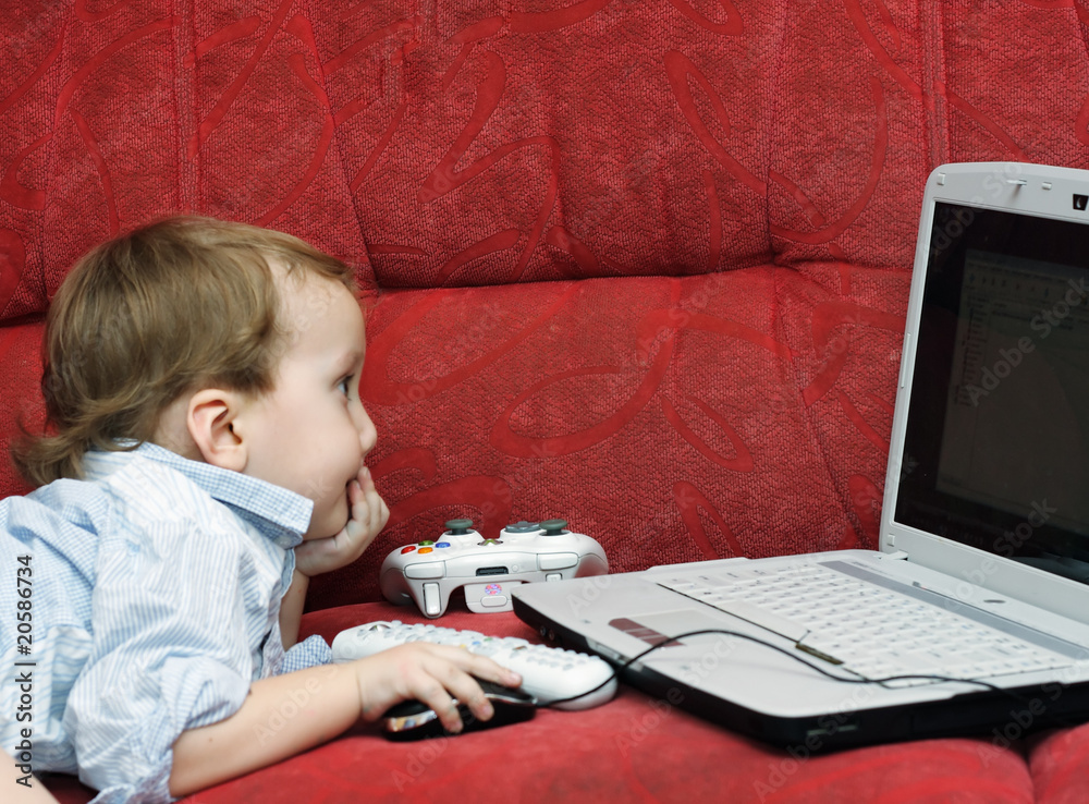 baby with laptop baby with laptop