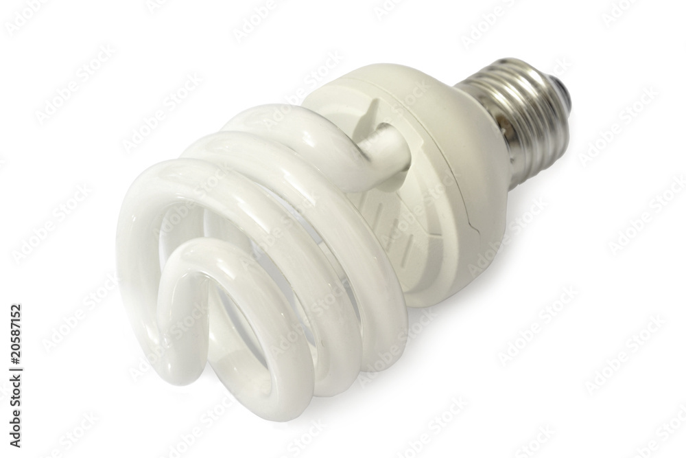 Ampoule basse tension économique sur fond blanc Ampoule basse tension économique sur fond blanc