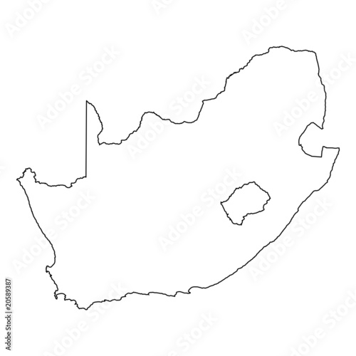 landkarte südafrika umriss I