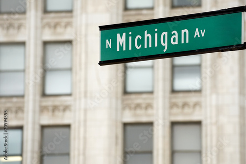 Michigan Avenue street sign, downtown Chicago © Natalia Bratslavsky