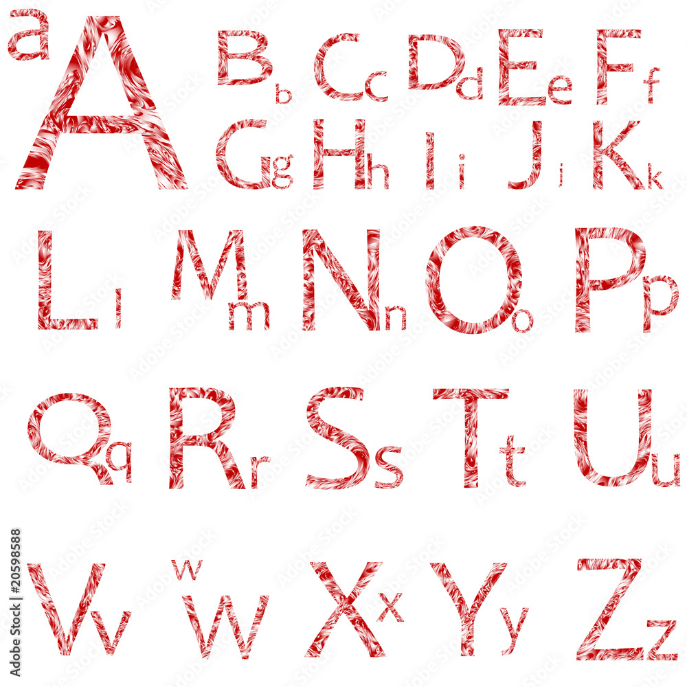 abstract alphabet isolated on white abstract alphabet isolated on white