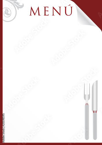 menú de restaurante