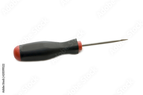 Black screw-driver isolated on white background