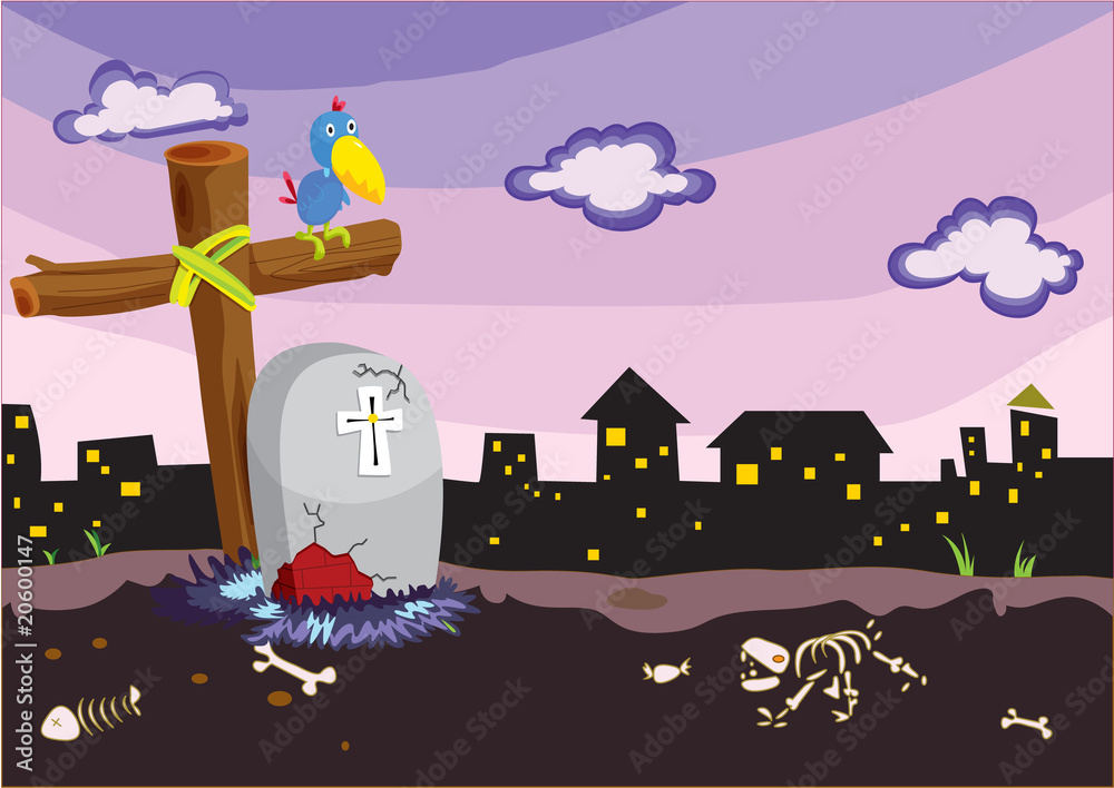 Obraz premium deathstone and cross