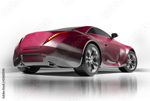 Sports car isolated on white