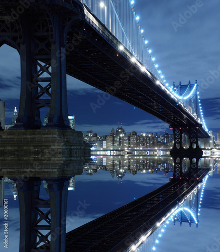 Manhattan Bridge At Night #20600161