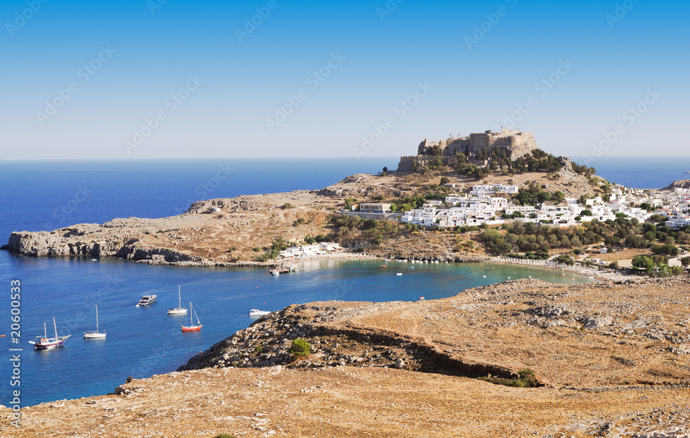 Ancient town Lindos, Rhodes island, Greece Ancient town Lindos, Rhodes island, Greece