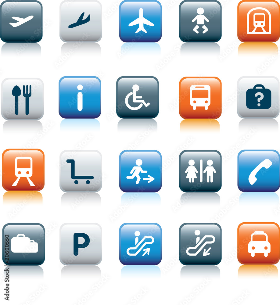 travel icon set