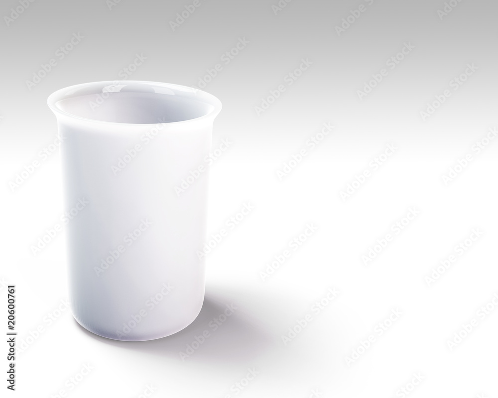 White plastic cup 3d model White plastic cup 3d model