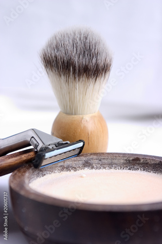 Razor and brush