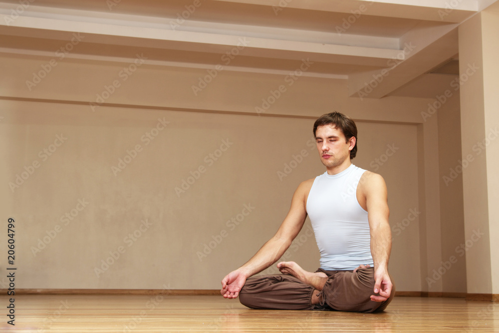 young man meditation alone young man meditation alone