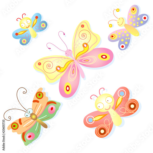 Funny butterfly. Vector illustration
