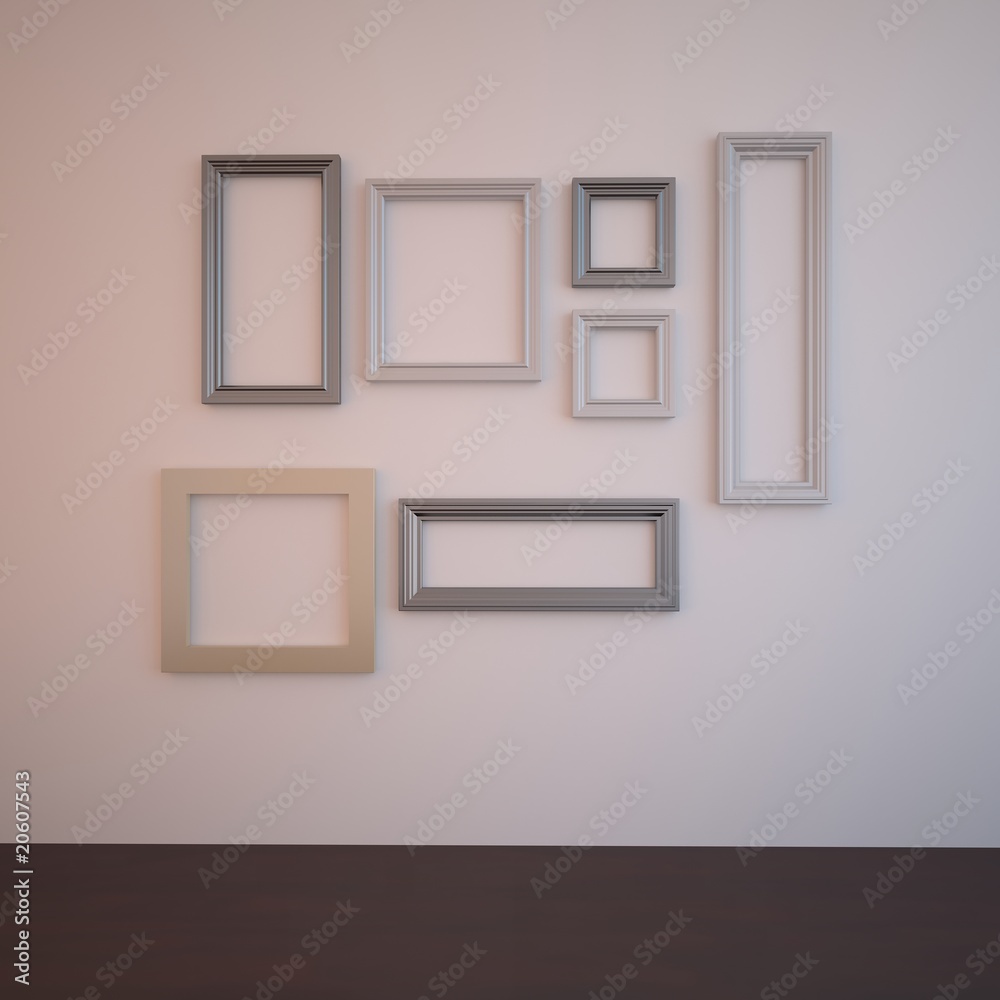 frames on a wall frames on a wall