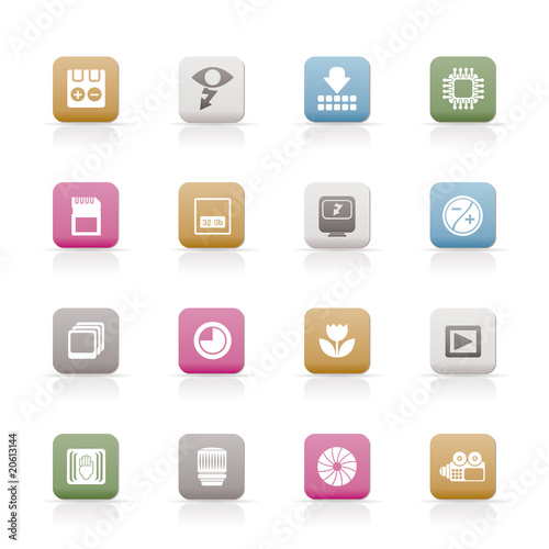 Digital Camera Performance - Vector Icon Set