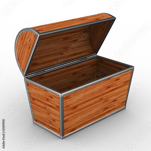 Open box on white backgroun...
