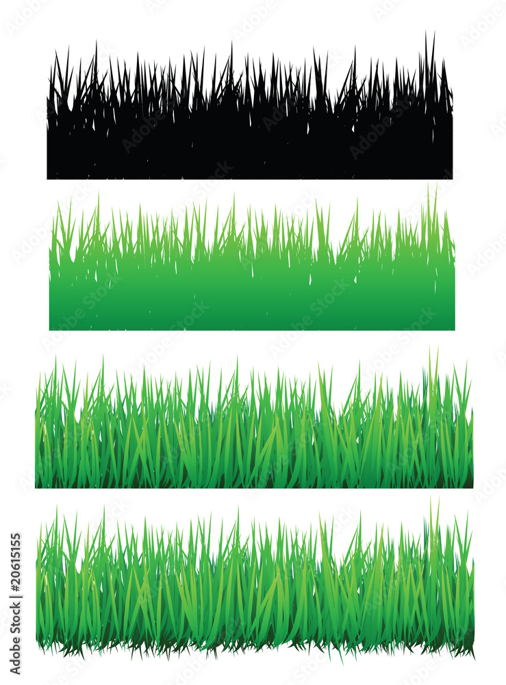 seamless grass vector, 3 group of shades for easy editing