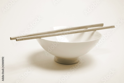 Chopsticks on Bowl