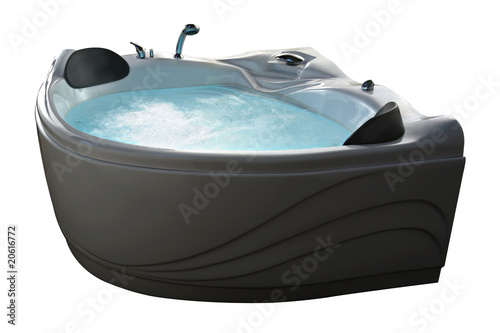 Bubbling Jacuzzi Tub isolated on white
