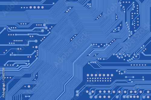 printed circuit - motherboard - vector